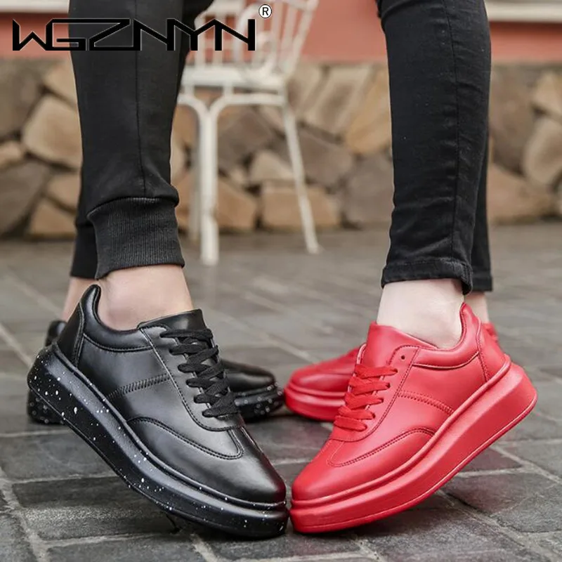 

2020 Spring Women Vulcanized Shoes Sneakers Lover Lace-up Red Basket Shoes Breathable Walking White Casual Flats Sports Shoes
