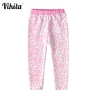 VIKITAхлопковые леггинсы для девочек; Детские брюки с леопардовым принтом; Узкие брюки для девочек; Детские узкие брюки; Одежда для детей