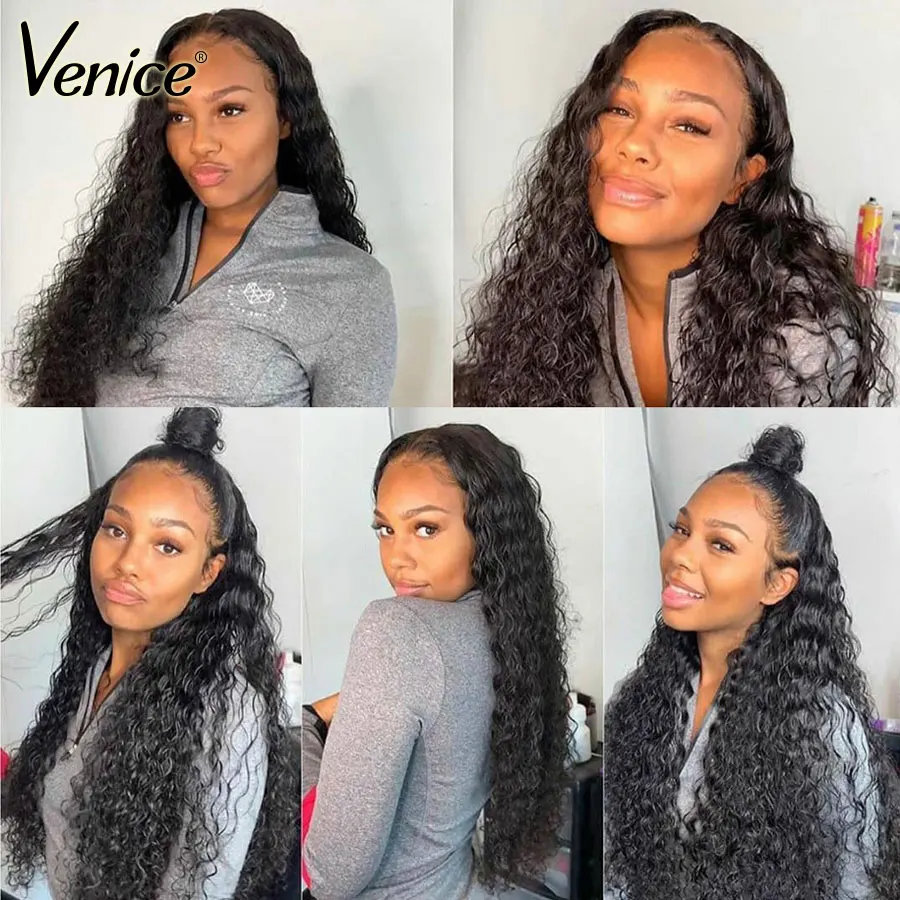 Венеция 360 кружевной передний al парик предварительно выщипанные с детскими