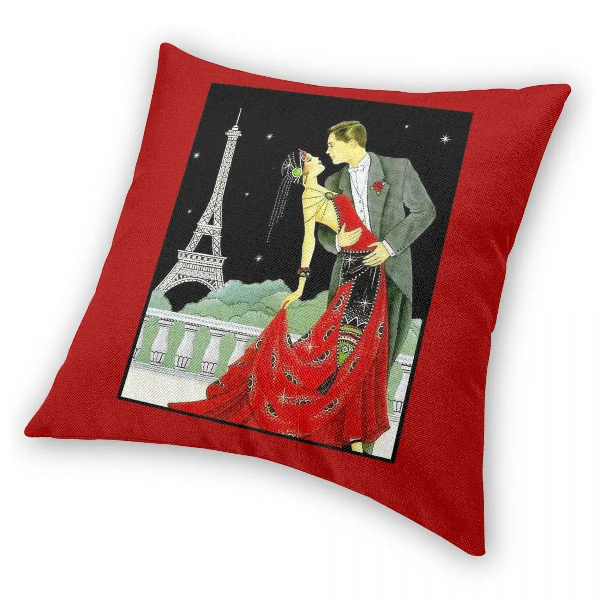 Flapper Vintage Dancing Square Pillowcase Polyester Linen Velvet Creative Zip Decorative Throw Pillow Case Bed Cushion Cover | Дом и сад