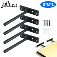 4pcs floating shelf bracketinvisible hidden heavy duty shelf support for concealed wood shelves wall mountedstainless steel