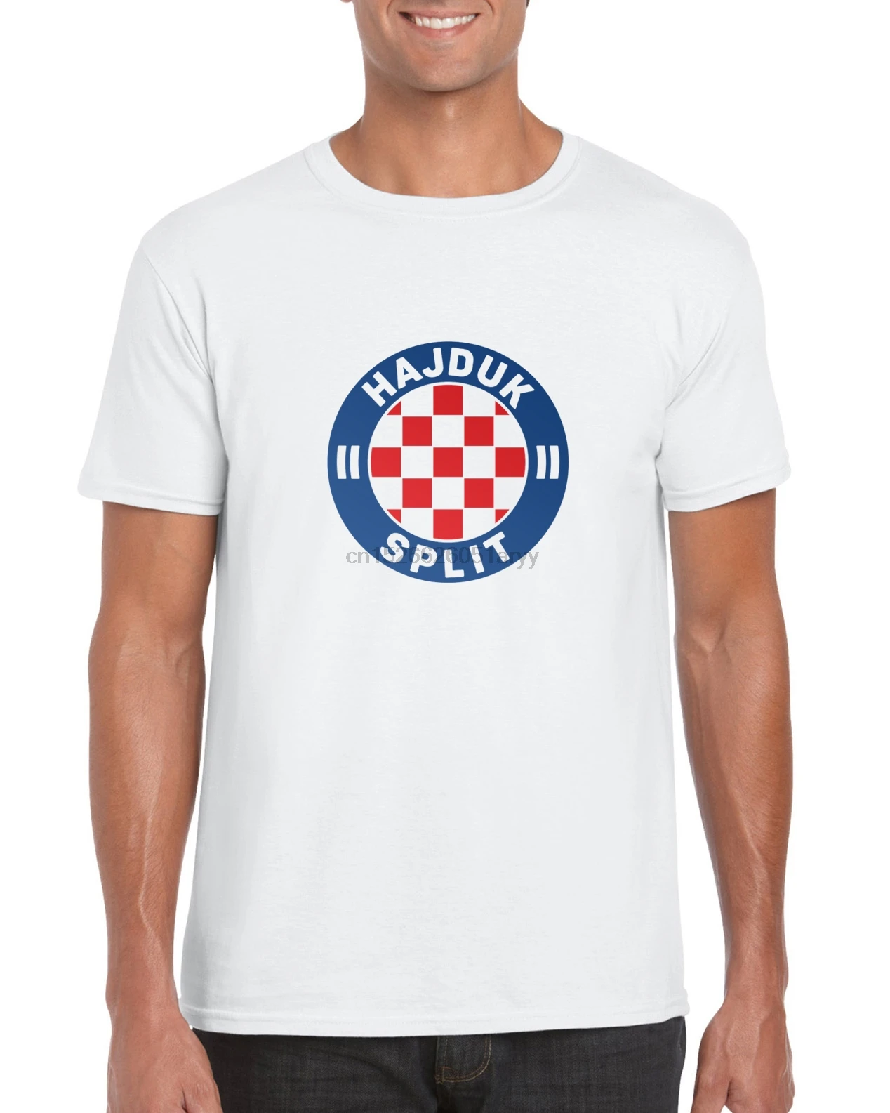 Hajduk Сплит хорватский футбольный клуб белый вентилятор Сделано Футболка Модный