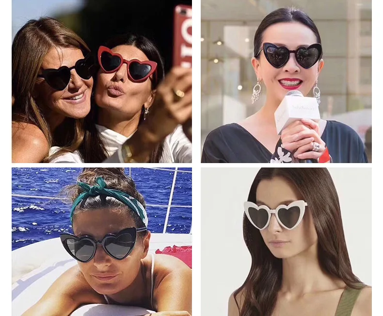 IMAKEFASHION женские летние солнцезащитные очки кошачий глаз в форме сердца|Женские