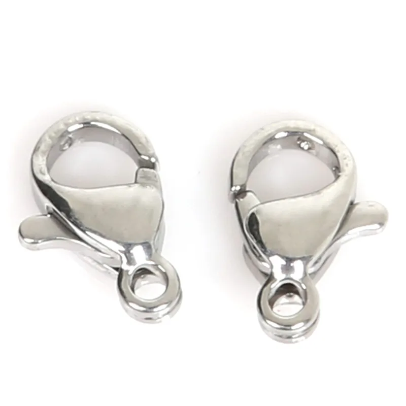 

10pcs/lot Stainless Steel Lobster Clasp Hooks for Necklace&Bracelet End Clasps Connectors Chain DIY Fashion Jewelry Findings