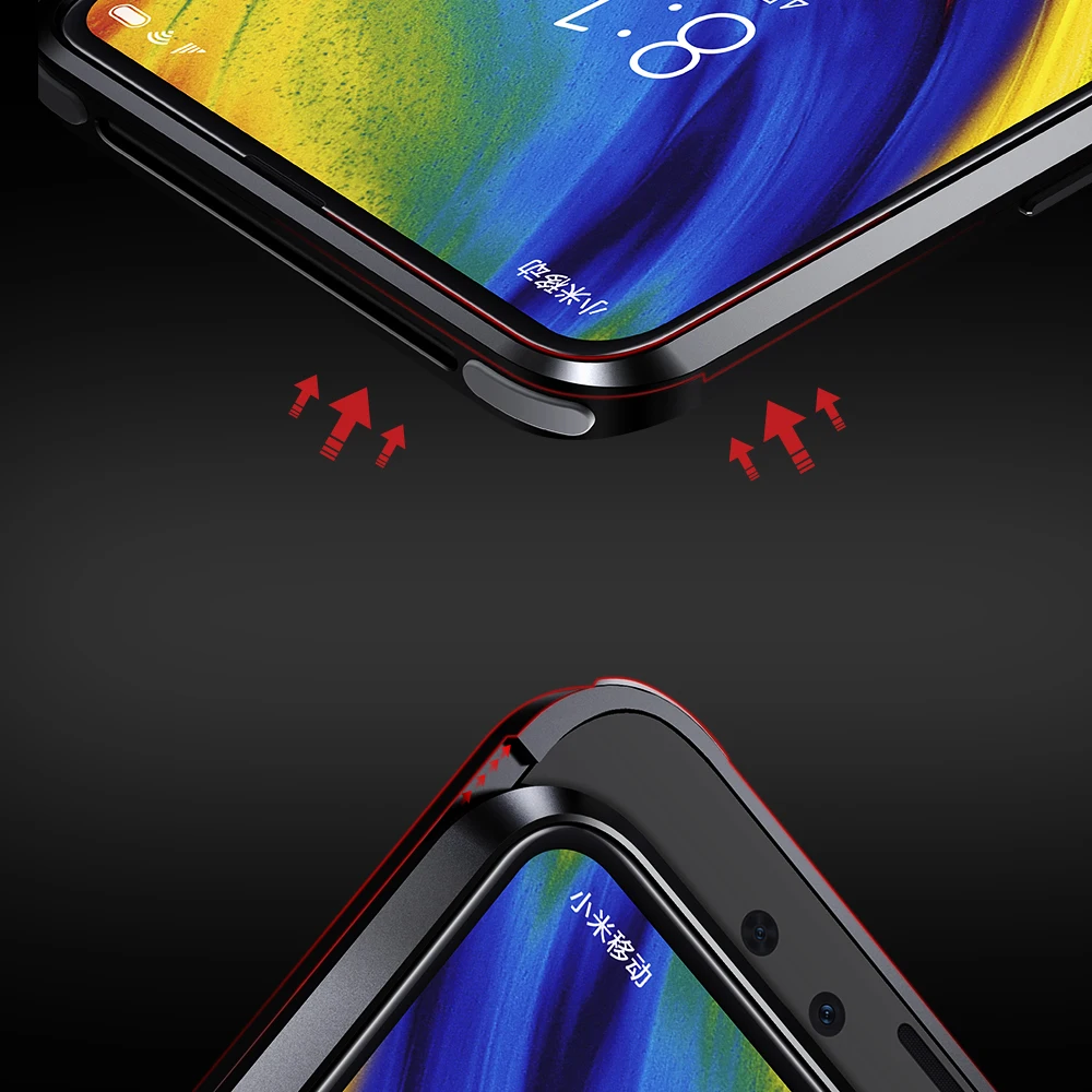 Роскошный дизайнерский чехол для телефона Xiaomi MI MIX3 с металлической рамкой