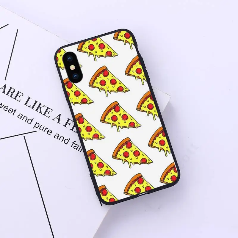 

Pizza funny cute delicious food Phone Case for iPhone 11 12 pro XS MAX 8 7 6 6S Plus X 5S SE 2020 XR