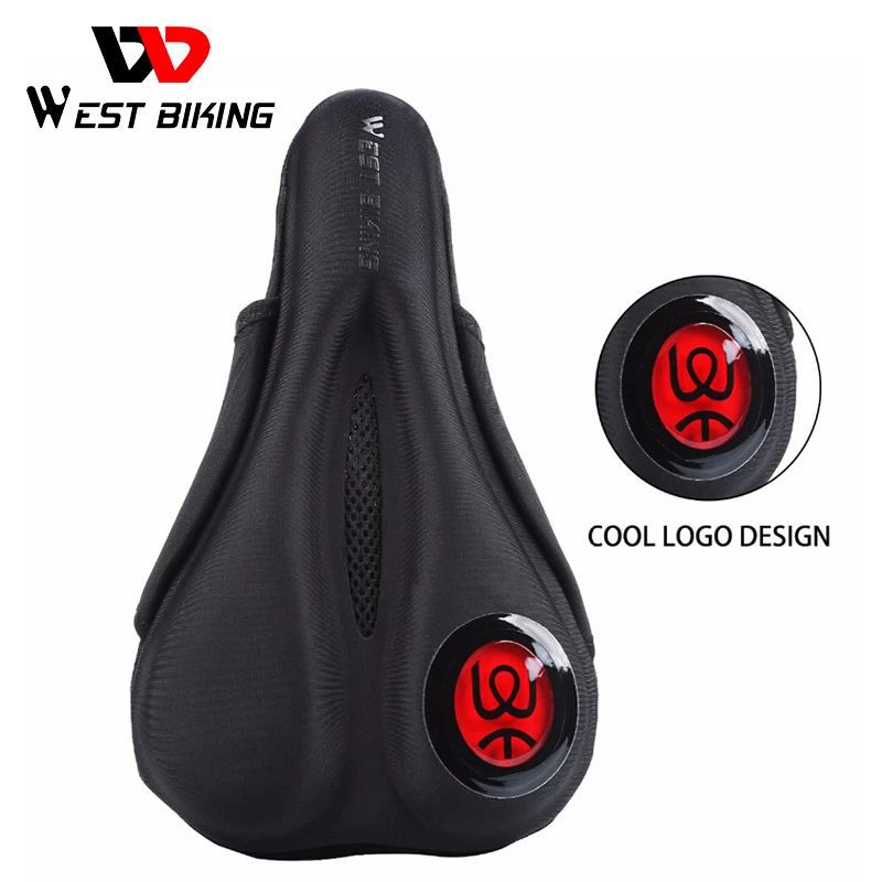 

WEST BIKING Bicycle Saddle Cover Memory Foam Silicon Gels Cycling Seat Mat Comfortable Thick Sponge Soft MTB Bike Saddle Cover