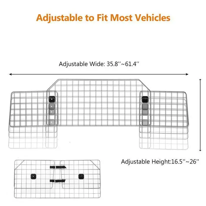 Car Pet Fence Adjustable Dog Safety Obstacles Travel Protection Barrier