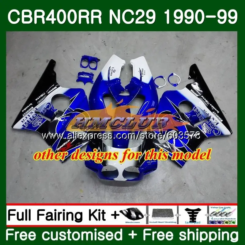 Обтекатель CBR400 RR для HONDA CBR400RR NC29 1994 1995 1996 1997 1998 1999 красный черный 97CL.14 CBR 400 400RR 94 95 96 97