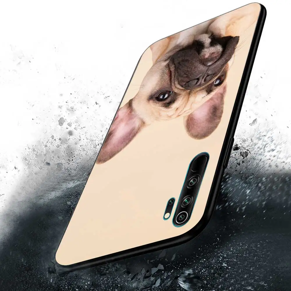 Silicone Phone Case For Xiaomi Redmi Note 10 11 9 9S 8T 8 Pro 7 9A 9C 10S 11S Soft TPU Back Cover Coque Funda French Bulldog Dog