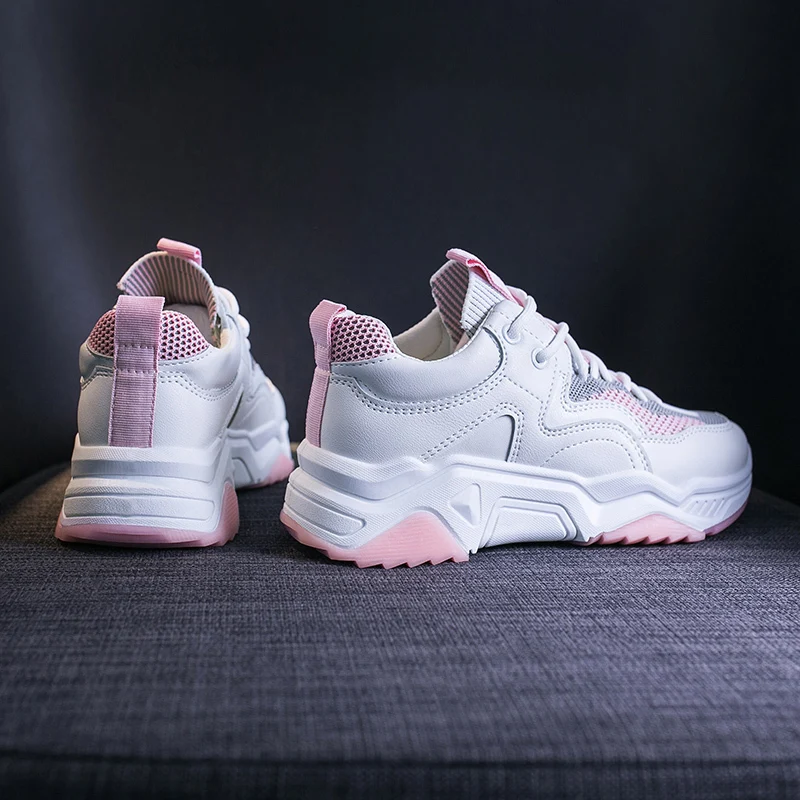 

2020 Women Casual Shoes Femme Spring Autumn Shoes Women Sneakers Flats Fashion Lace-Up white Breathable woman Sneakers U21-38