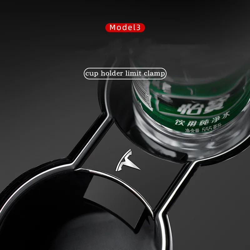 

Car Accessories For Tesla Model 3 Car Water Cup Slot Slip Limit Clip ABS Cup Holder Clip Limiter Accessories