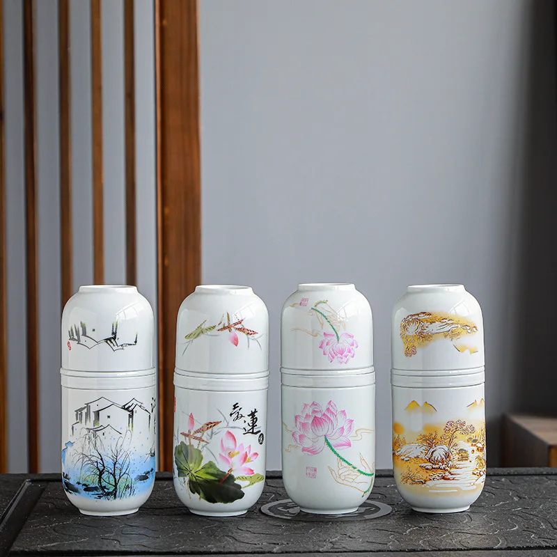 Портативный один чайник две чашки простой чайная чашка керамический маленький