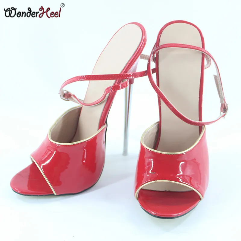 Босоножки Wonderheel женские на очень высоком каблуке 16/18 см пикантные туфли с