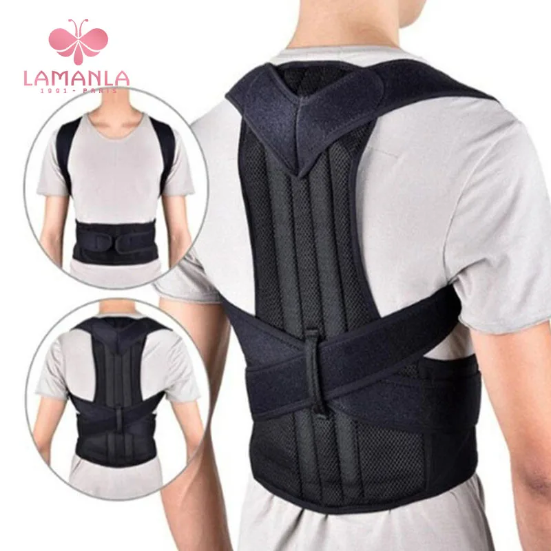 LAMANLA 1 шт. женский/мужской Регулируемый поддерживающий ремень для спины Корректор