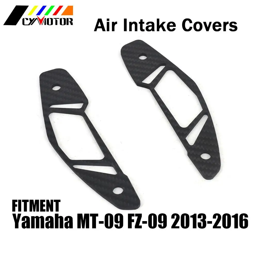 

Motorcycle Black Carbon Fiber Air Intake Covers For Yamaha MT FZ 09 MT-09 FZ-09 MT09 FZ09 2013 2014 2015 2016