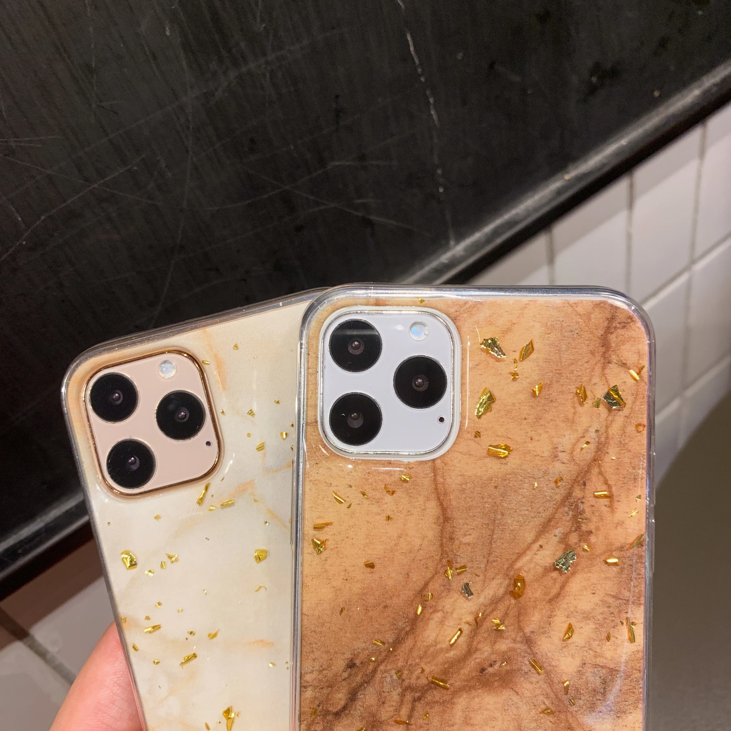 Bling Glitter Gold Foil Marble Sparkle Sequins Soft Clear Silicone TPU Case Cover For iPhone 6 6s 7 8 Plus 10 X XS XR 11 Pro Max |