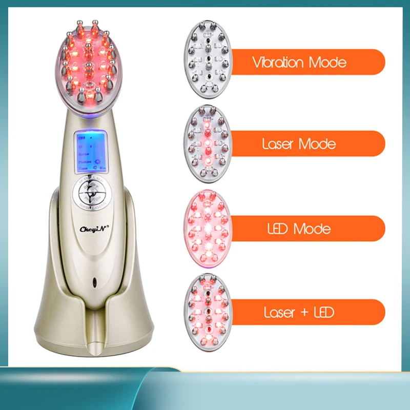 

Electric Laser Hair Growth Comb Anti Hair Loss Massage Therapy Infrared RF Red Light EMS Vibration Massager Hair Brush Hair Care
