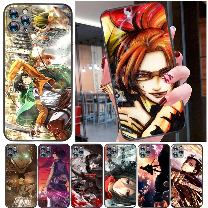 

Attack On Titan Mikasa Ackerman Armin Arlert Levi Eren Jager Phone Case For iPhone 11 Pro MAX Coque Funda Soft TPU Carcasa