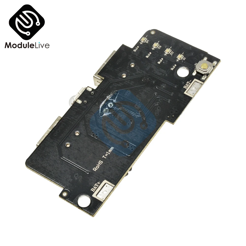 5V 1A 2A power Bank зарядное устройство Модуль повышающий источник питания печатная плата для зарядного устройства печатная плата двойной USB с выходом светодиодный светильник