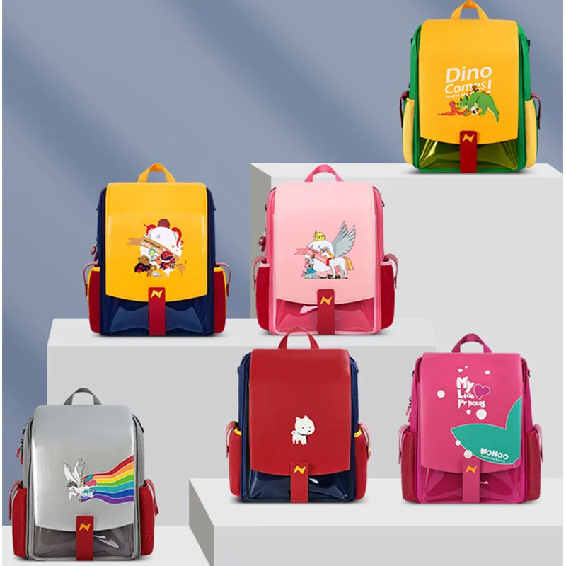New Children's Backpack for Boys 1-3-6 Grade School Bags 6-12 Years Old Spine Protect Schoolbag Set Child Girl Backpack
