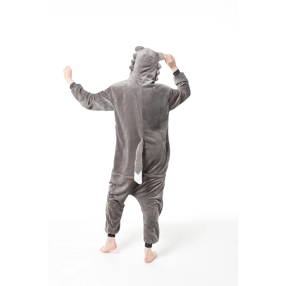 

Winter Animal Cartoon Pajamas Dinosaur Cartoon Sleepwear Onesie Sets Women Men Unisex Adult Flannel Nightie Overalls