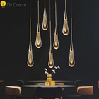 Современный хрустальный подвесной светильник, люстра для гостиной, декоративная балка, кухонные подвесные лампы, хромированный домашний декор