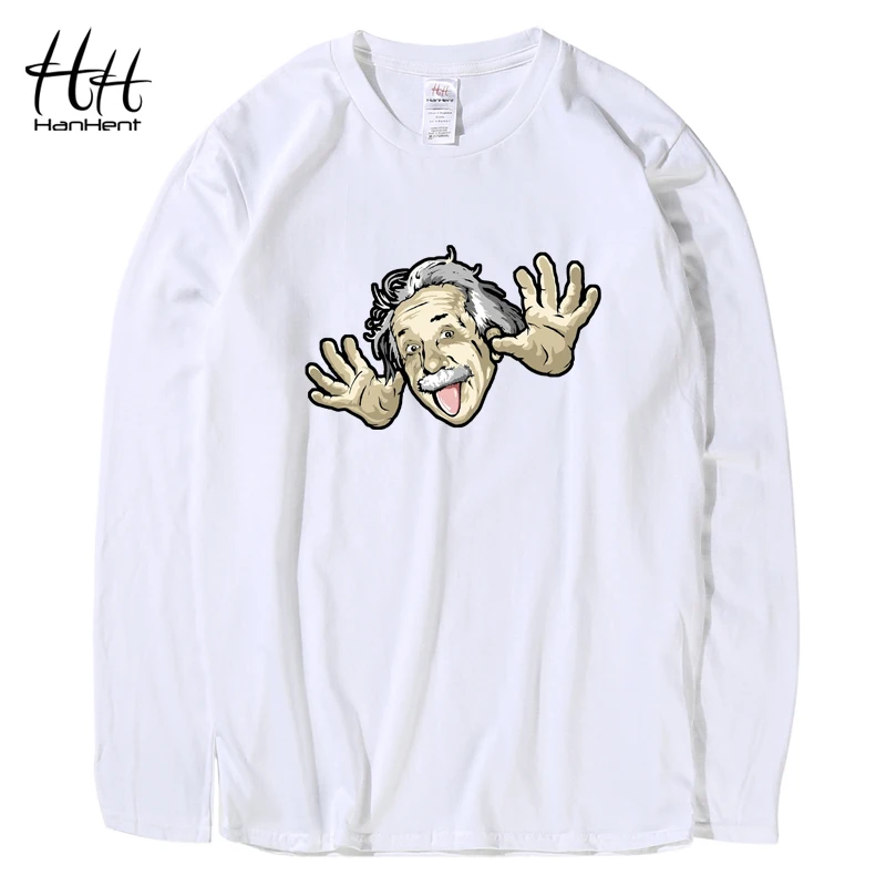 Мужская футболка с надписью HanHent comical хлопковая Футболка изображением языка