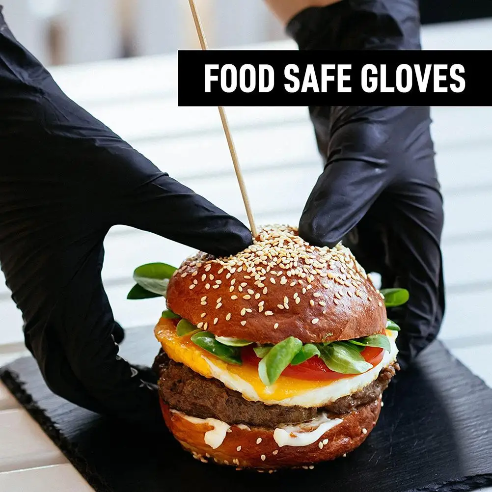 100 шт. нитриловые водонепроницаемые перчатки|Кухонные одноразовые перчатки| |