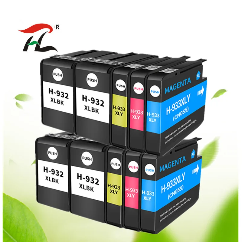 Упаковка из 10 шт. совместимый для HP 932 933 932XL 933XL переработанного чернильного