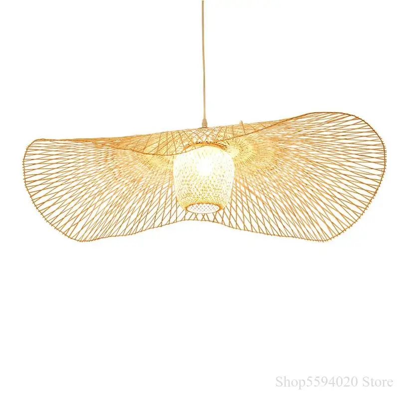 

Chinese Bamboo Pendant Light Weaving Wicker Rattan Shade E27 Lamps for Living Room Bedroom Dining Home Decor Indoor Lighting