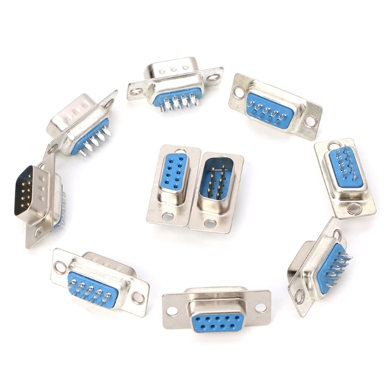 

2021 New 5Pairs DB9 Male and Female RS232 9 Pin Wire Solder Serial Port Plug Connectors