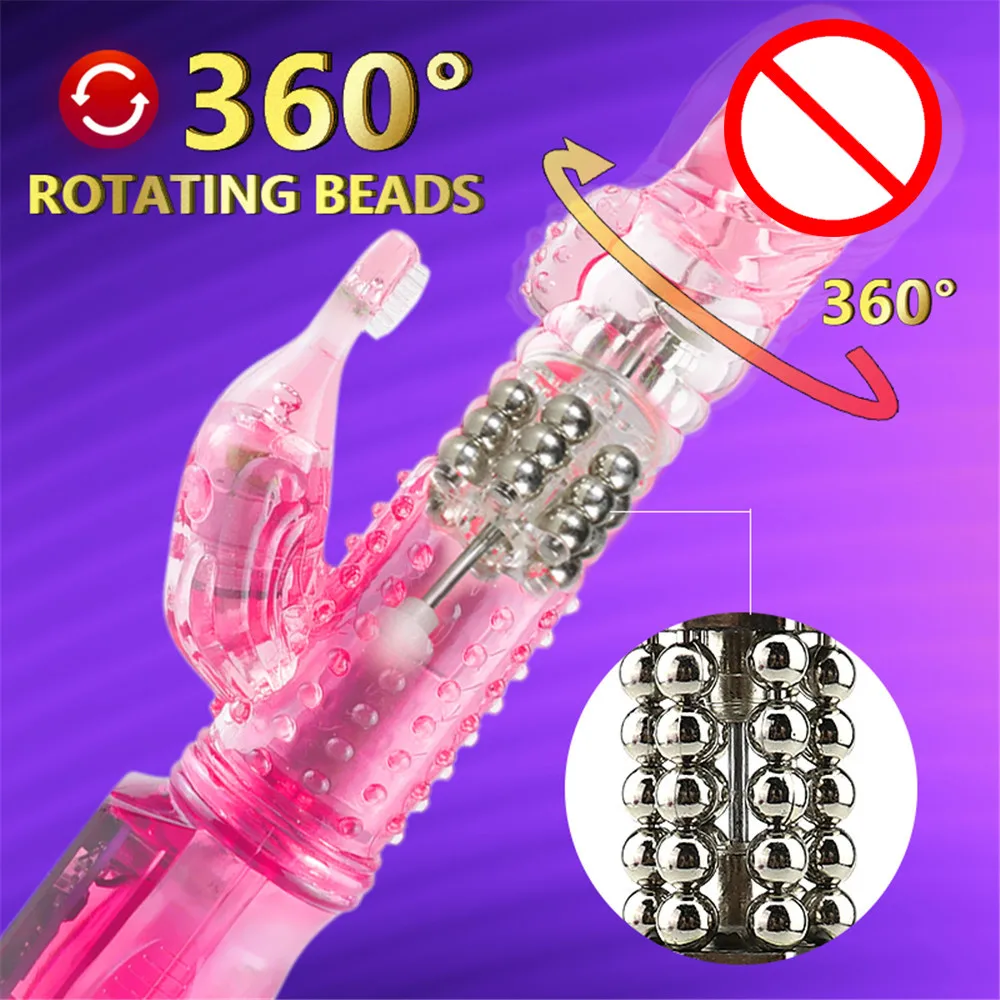 Двойной вибратор кролик взрослый фаллоимитатор Силиконовая секс игрушка для