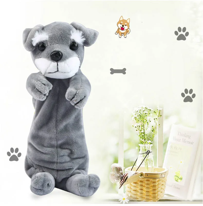 22 см мультяшный плюшевый чехол для карандаша кавайная плюшевая собака щенок