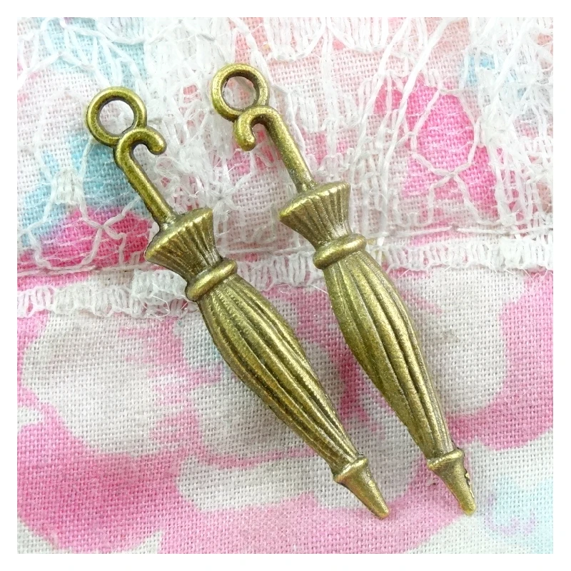 

50pcs 34.5*5.8MM Antique Bronze Plated Umbrella Charms DIY Jewelry Making Pendant Handmade Crafts