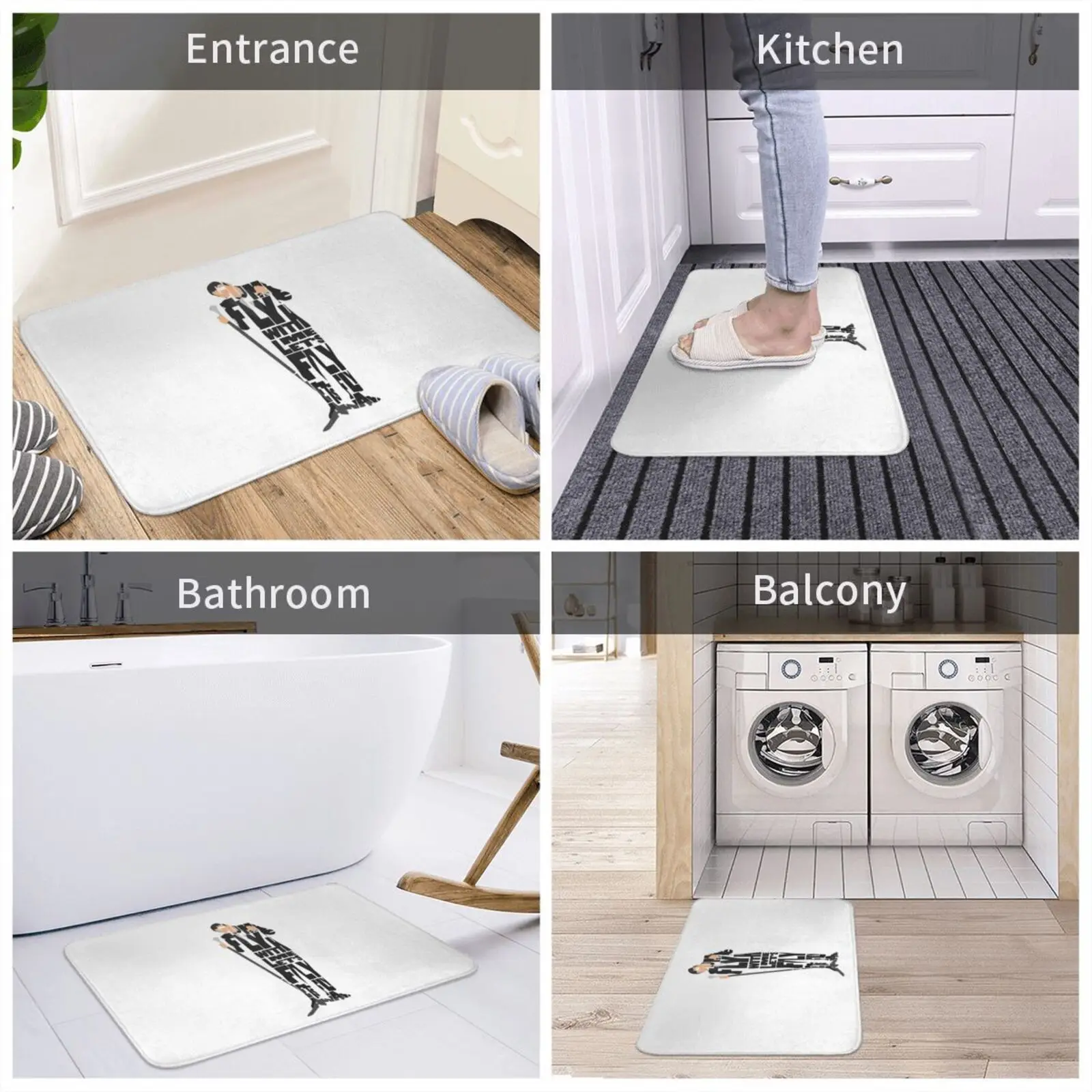 Коврик для иллюстрации Фрэнка Синатры Мягкий Нескользящий ковер с рисунком в