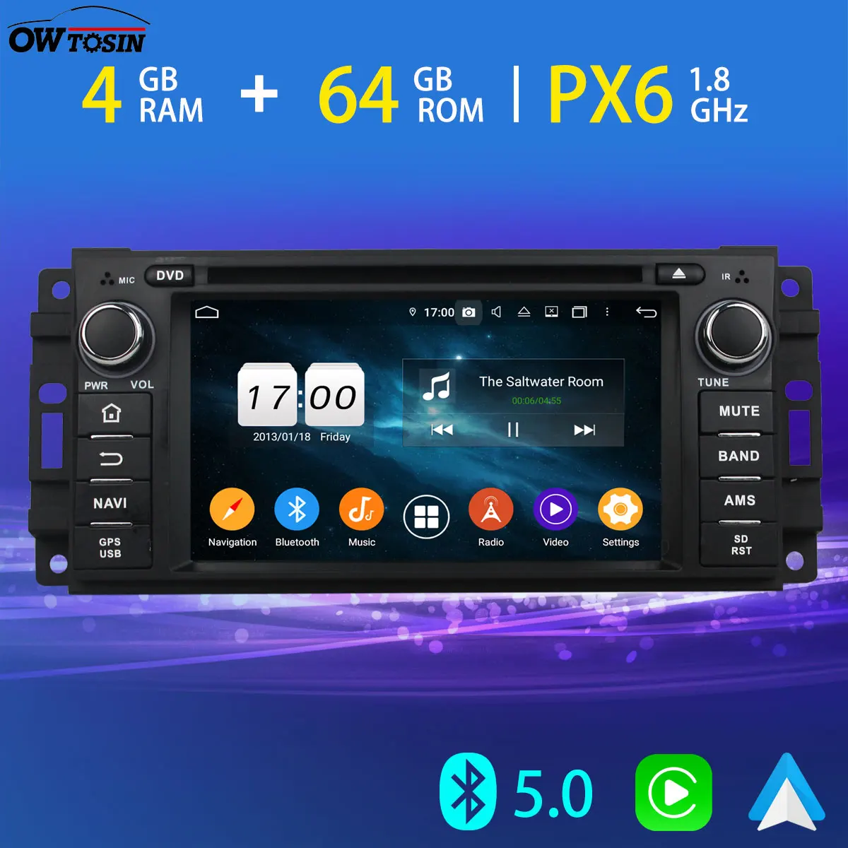 Автомобильный DVD плеер PX6 4 + 64 ГБ Android 10 0 GPS радио для Jeep Compass Grand Cherokee Commander Wrangler/Unlimited
