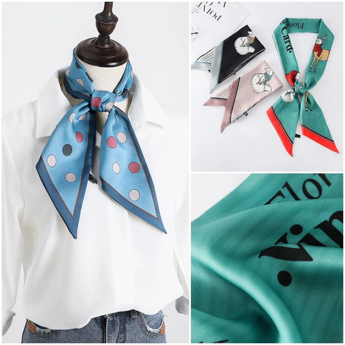 

Повязка на голову JTVOVO RUNMEIFA, бандана, платок, парео, 2021, с мультяшным принтом, шарф из искусственного шелка