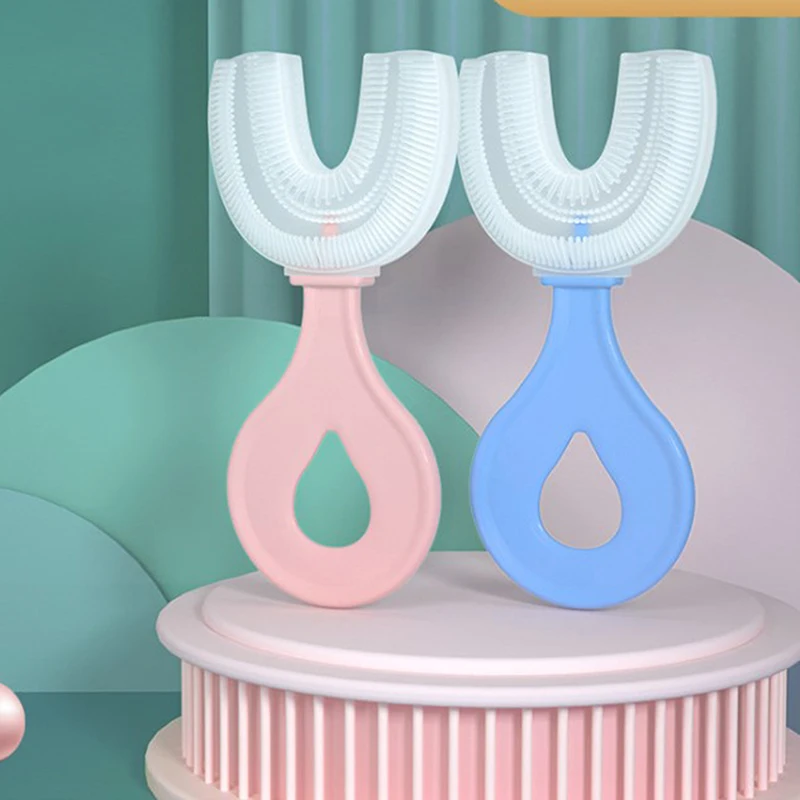 

Детская зубная щетка U-образной формы, с поворотом на 360 градусов