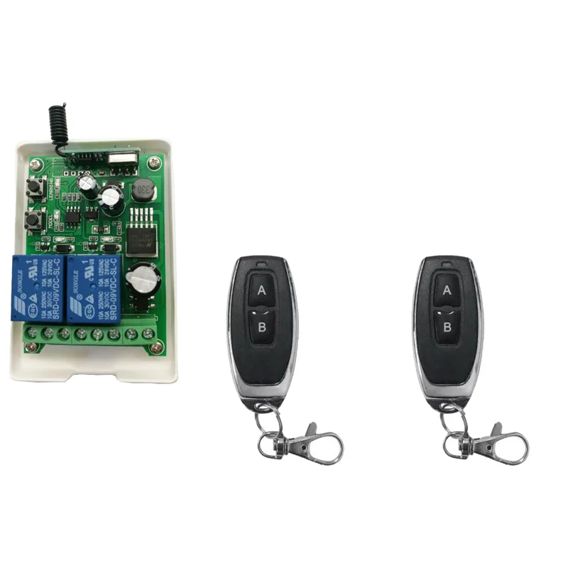 DC 12V 24V 36V 48V 10A реле 2CH RF беспроводной пульт дистанционного управления