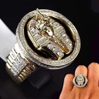 FDLK классическое винтажное модное роскошное кольцо King Of Egypt, мужское Золотое двухцветное кольцо, аксессуары, ювелирные изделия для мужчин, лучший подарок