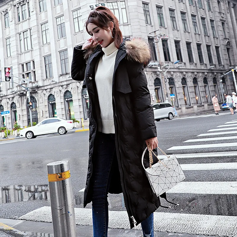 Overknee Thickening Self-cultivation Heavy Seta Lead Baby's Breath Down Jackets Girls Long Fund Loose Coat T - 1802 |