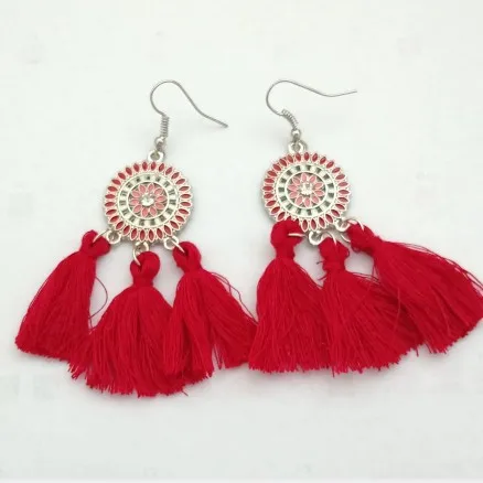 

Hot selling fashion Tassel Earrings creative solar alloy earrings European and American Jewelry