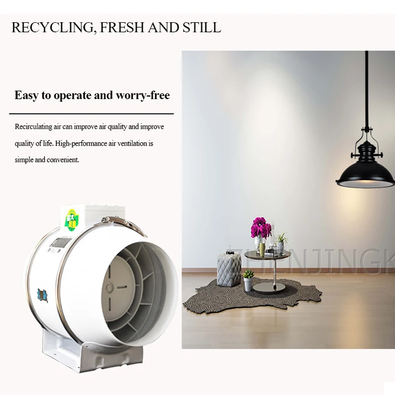 

4 inch 8 inches Boost Metal Pipeline Exhaust Fan Fan Super Sound-Off Large Air Volume Strong Waterproof Exhaust Fan Ventilator