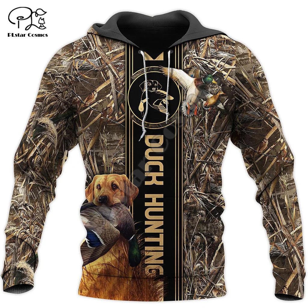 

PLstar Cosmos 3DPrint Duck Dog Hunting Hunter Funny Men/Women Unisex Harajuku Streetwear Hoodies/Zip Hoodie/Sweatshirt/c8