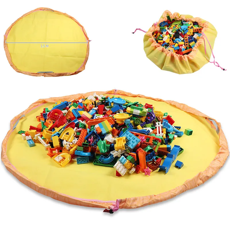 

Building Blocks Bricks Toys Storage Bag compatible with legoINGlys Portable Play Mat Creator Educational Toys For Children Gift