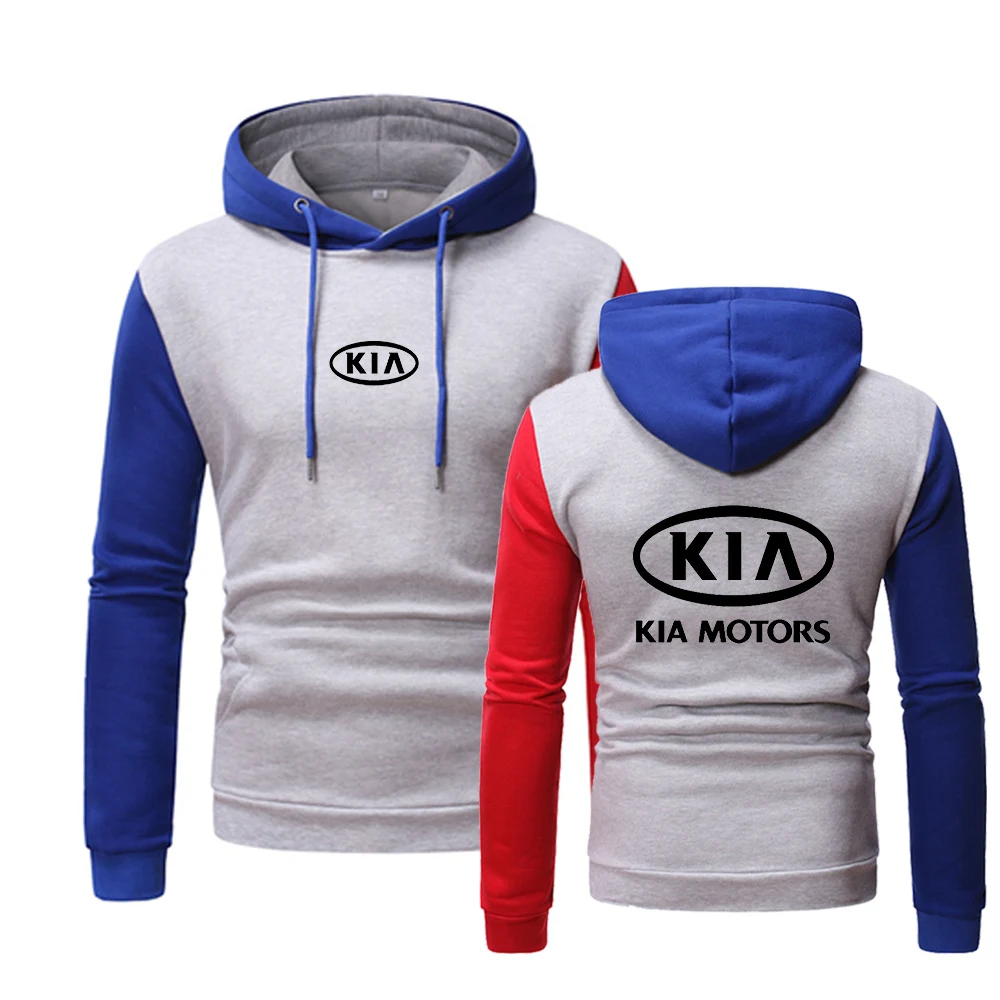 

Унисекс 2022, мужской осенний логотип автомобиля Kia Motors, стиль унисекс, колледж, механизм, печать, весенний Сращивание, популярный капюшон