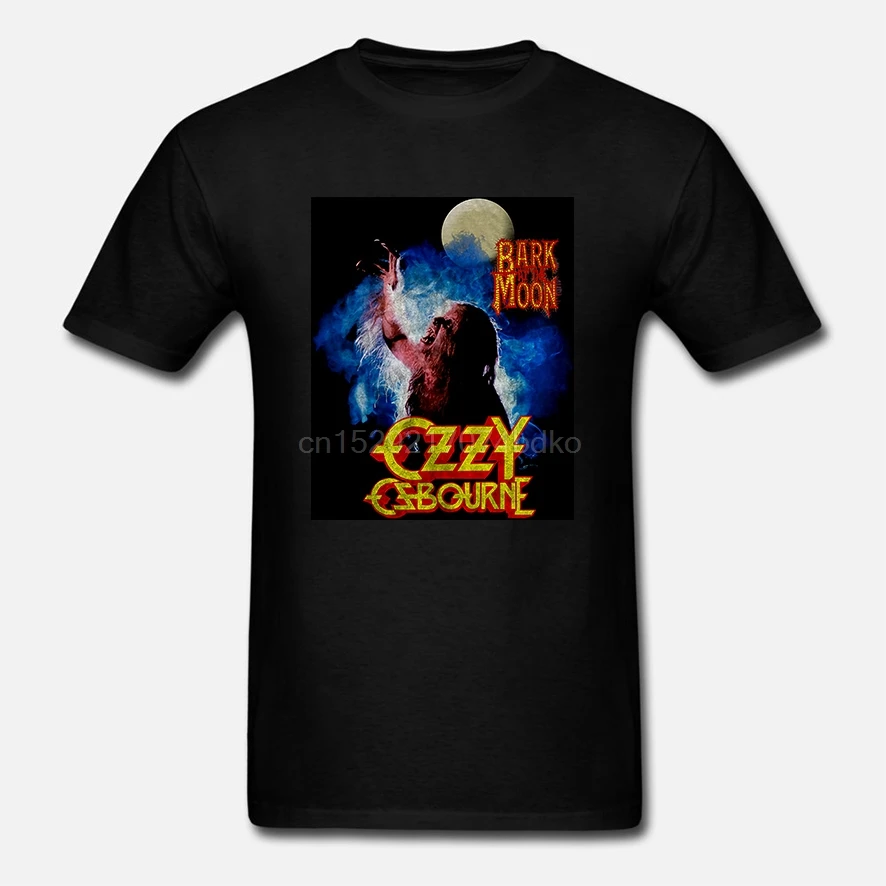 Ozzy osborn Bark at the Moon Rock Лицензированная футболка для мужчин летняя мужская с круглым