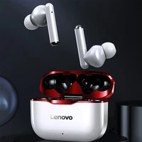 lenovo lp1 true wireless earbuds bluetooth compatible 5 0 in ear headphones waterproof tws sports headset with microphone