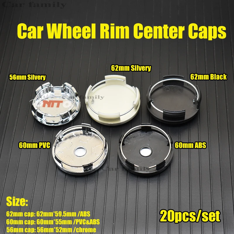 

20pcs 56mm 60mm 62mm Car Center Cap Wheel Hub Emblem Dust-proof Badge for Carolla Camry Reiz Sienna prius Land Cruiser Rav4